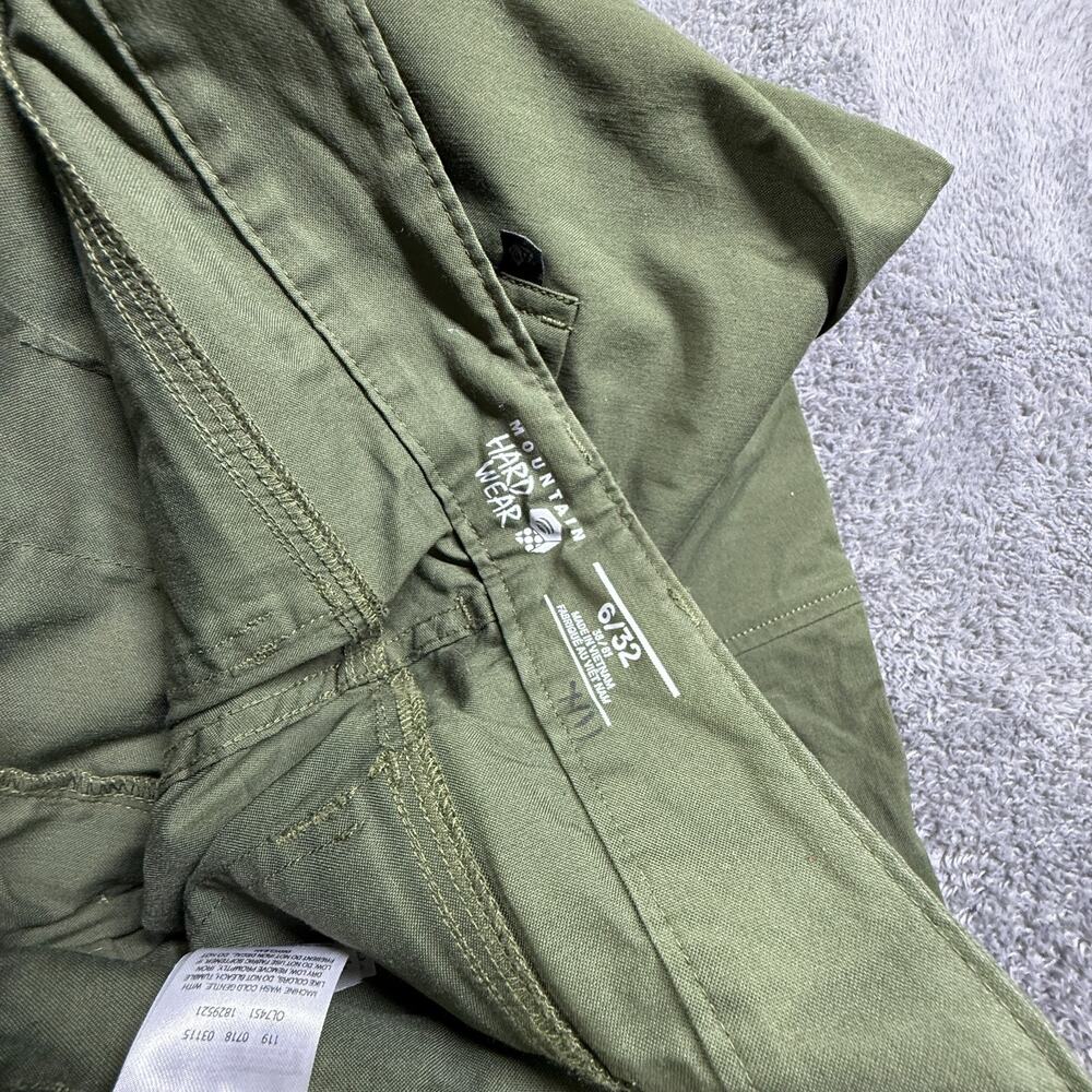 Mountain Hardwear AP Pants Army Green Womens 6 30x31 Cotton Nylon Stretch Hiking - Picture 4 of 9